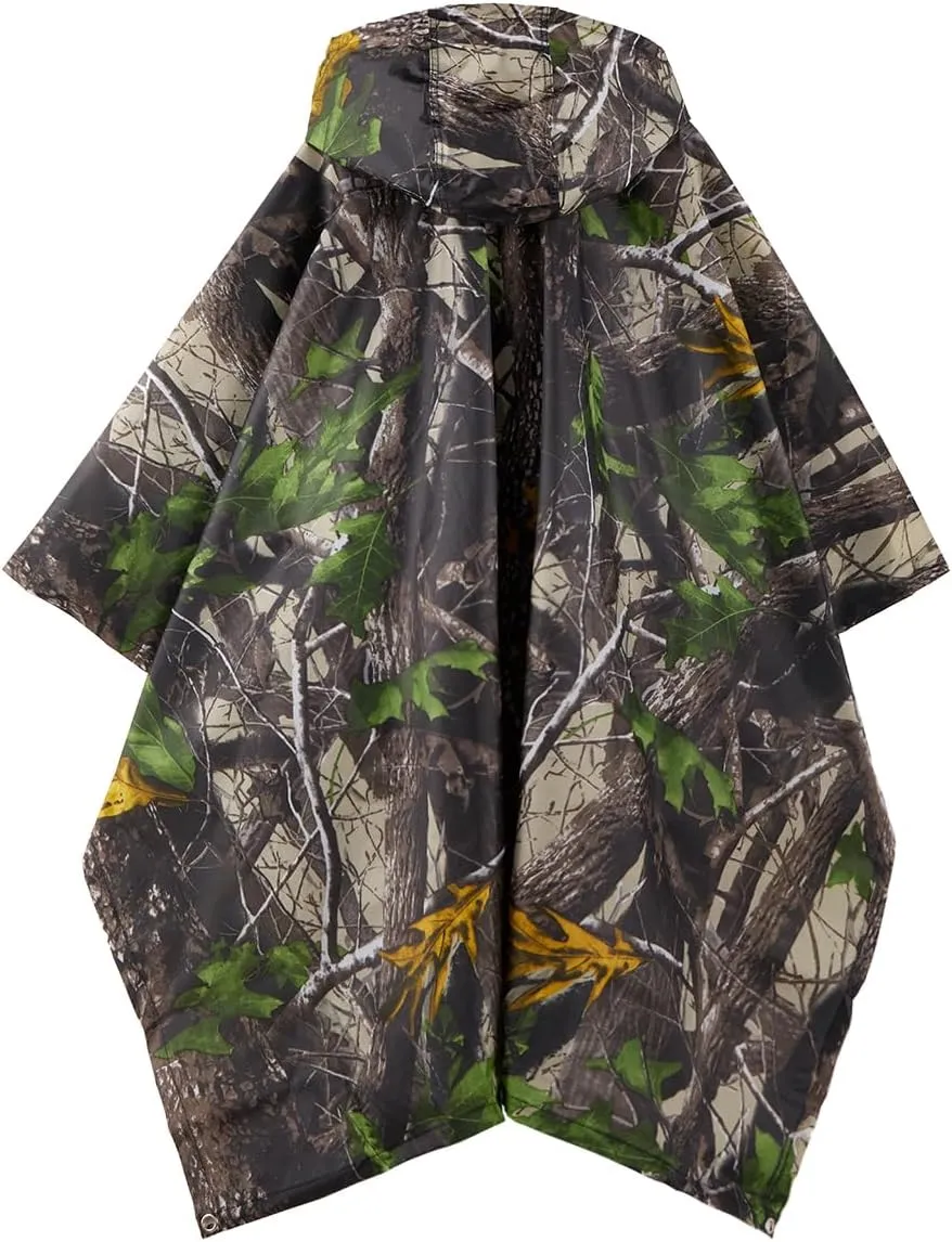 salamra Hooded Rain Poncho Waterproof Raincoat Jacket for Men/Women/Adults with Pocket