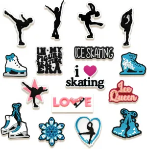 Skating Shoe Charms, Ice Skating Shoe Decoration Charms, Accessories for Shoes Bracelet Wristband Sandals, Gifts for Birthday, Party, Holiday