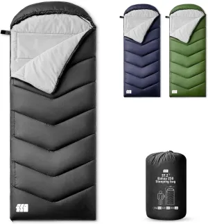 Sleeping Bags for Adults Warm Weather, Waterproof, Lightweight Backpacking Camping 3 Seasons Sleeping Bag with Compression Sack Camping Essentials Gear
