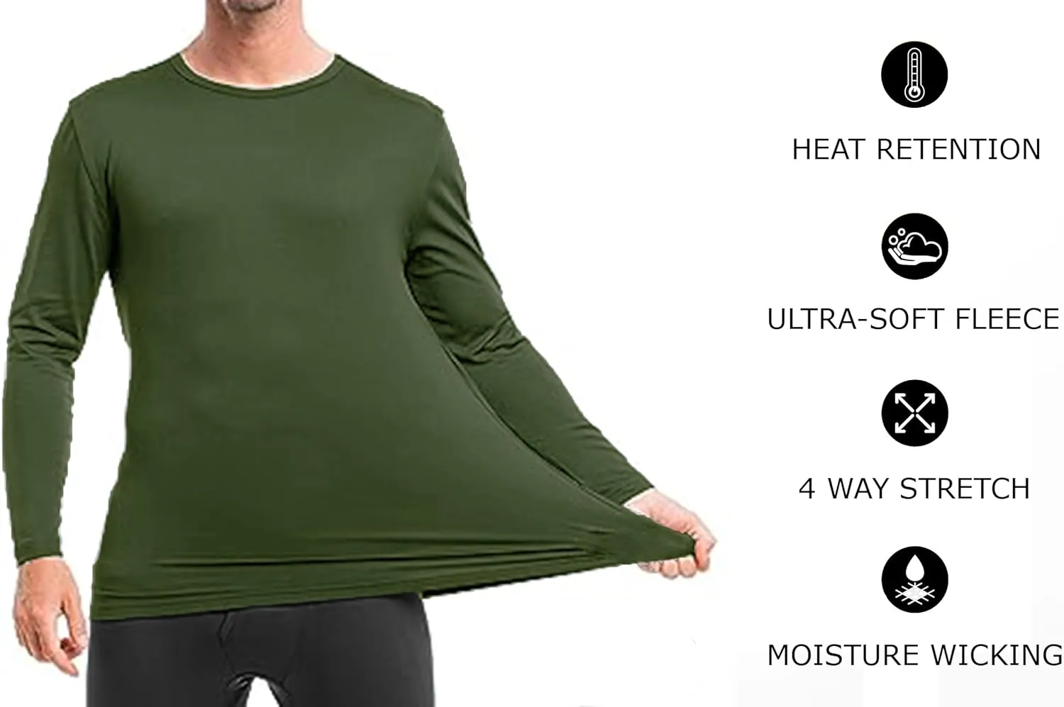 Therma Pro Thermal Shirt for Men Long Sleeve Thermal Compression Tops for Men Base Layer Cold Weather
