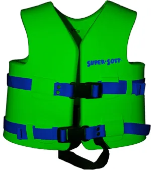 TRC Recreation Super Soft Child Size X Small Life Jacket USCG Approved Vinyl Coated Foam Swim Vest for Kids Swimming Pool and Beach Gear, Marina Blue