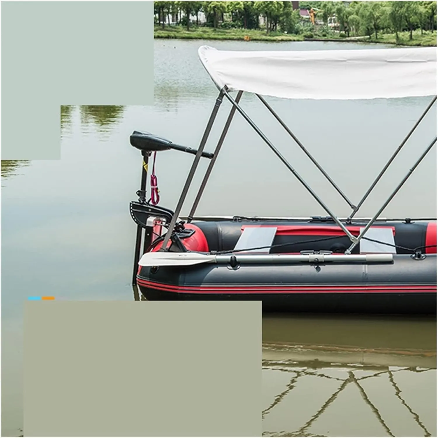 Trolling Motor,Outboard Motor, Boat Electric Trolling Motor Engine By DC Battery Driven Propeller Fishing Inflatable Boat Dinghy Raft Sea Salt for Kayak, Inflatable Fishing Boats(12V-65 LBS)