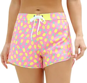 unitop Women's Swim Shorts Quick Dry Summer Beach Drawstring Board Shorts Swimwear