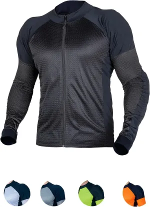 WICKED STOCK Mesh Armored Motorcycle Shirt - CE Level 2 Unisex Motorcycle Protective Shirt for Summer with Removable Padding