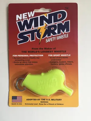 Windstorm Safety Whistle, Yellow