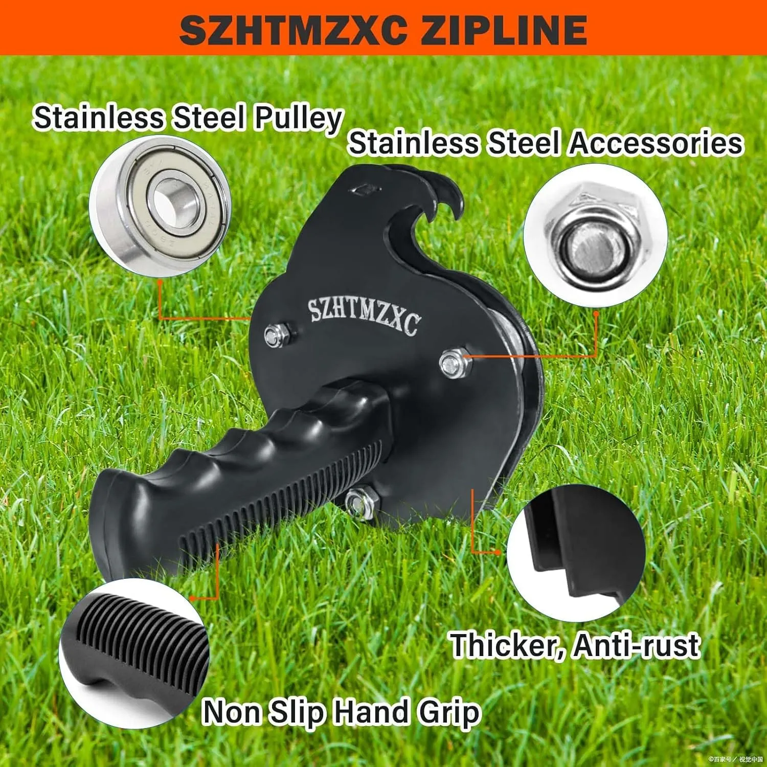 Zipline Kits for Backyard, 150FT Zip Line Kit for Kids and Adults Up to 350Lbs, Outdoor Playground Equipment (150FT Tree Climbing)