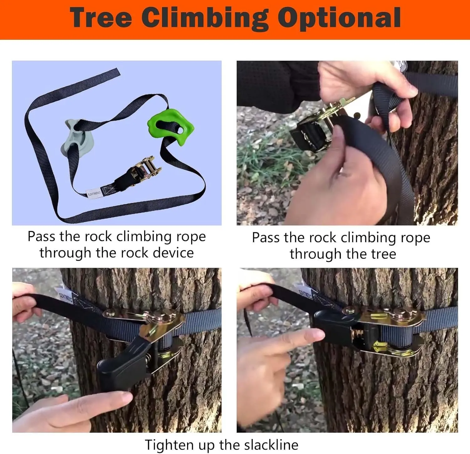 Zipline Kits for Backyard, 150FT Zip Line Kit for Kids and Adults Up to 350Lbs, Outdoor Playground Equipment (150FT Tree Climbing)